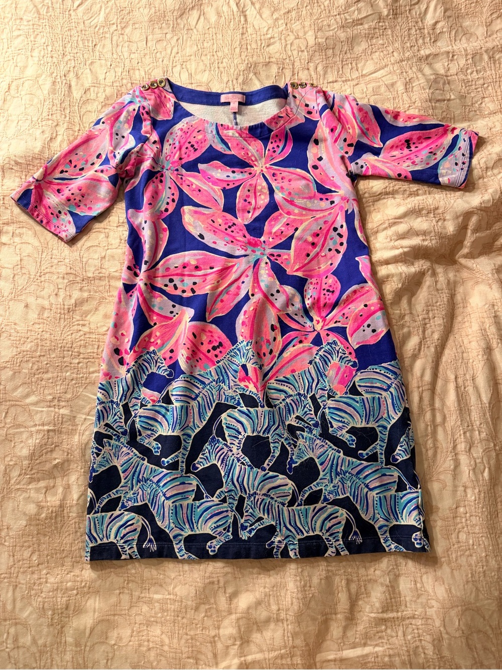 Lilly Pulitzer Midi Dress in Toyal Purple Wild Child Medium M